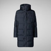 Man's animal free puffer jacket Damon in blue black | Save The Duck