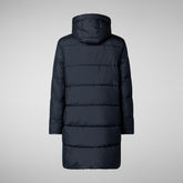 Man's animal free puffer jacket Damon in blue black | Save The Duck