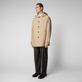 Men's Benjamin Coat in Stardust Beige - Men's Raincoats | Save The Duck