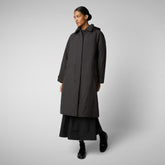 Woman's Raincoat Zoey in brown black - Woman bureau | Save The Duck