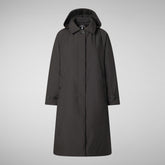 Woman's Raincoat Zoey in brown black | Save The Duck