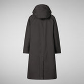 Woman's Raincoat Zoey in brown black | Save The Duck