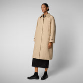 Women's Raincoat Zoey in STARDUST BEIGE | Save The Duck