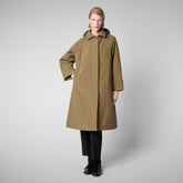 Women's coat Zoey in husk green - Woman Bureau Collection | Save The Duck