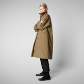 Women's coat Zoey in husk green - WARM | Save The Duck