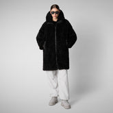 Women's Jacket Angelica in Black - Woman Faux Fur | Save The Duck