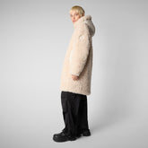 Woman's Puffer Jacket Annika in shore beige - Woman Faux Fur | Save The Duck