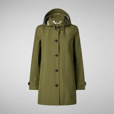 Women's April Hooded Raincoat in Black | Save The Duck