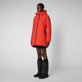 Women's Lila Hooded Jacket in Poppy Red - Women's Collection | Save The Duck