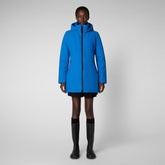 Women's Lila Hooded Jacket in Blue Berry - Women's Collection | Save The Duck