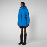 Women's Lila Hooded Jacket in Blue Berry - Women's Collection | Save The Duck