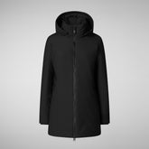 Women's Hooded Coat Lila in black | Save The Duck