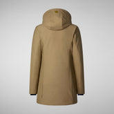 Women's Hooded Coat Lila in Husk Green | Save The Duck