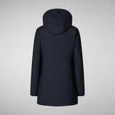 Women's Hooded Coat Lila in blue black | Save The Duck