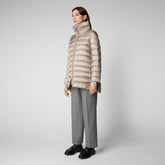 Women's Lydia Puffer Coat in Pearl Grey | Save The Duck