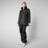 Woman's Hooded Puffer Coat Lydia in black | Save The Duck