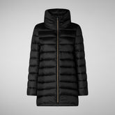 Woman's Hooded Puffer Coat Lydia in black | Save The Duck