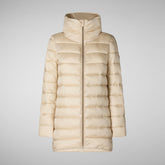 Manteau matelassé à capuche Lydia pour femme en beige Shore | Sauvez le canard