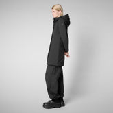 Women's Hooded Coat Leyla in black | Save The Duck