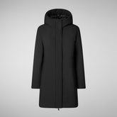 Manteau à capuche Leyla pour Femme en noir | Sauvez le canard