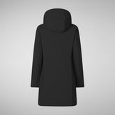 Manteau à capuche Leyla pour Femme en noir | Sauvez le canard