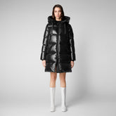 Women's Isabel Hooded Puffer Coat in Black | Save The Duck