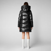 Women's Isabel Hooded Puffer Coat in Black | Save The Duck