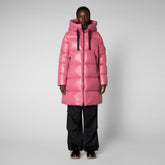 Women's Isabel Hooded Puffer Coat in Bloom Pink - Icons Collection | Save The Duck