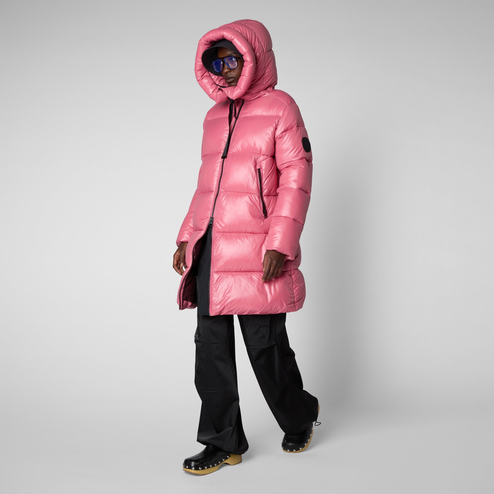 Women's Isabel Hooded Puffer Coat in Bloom Pink - Save The Duck