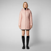 Women's Carol Puffer Coat with Detachable Hood in Blush Pink - Pink Collection | Save The Duck