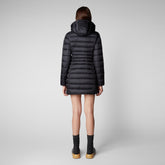 Women's Reese Hooded Puffer Coat in Black | Save The Duck