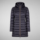 Women's Reese Hooded Puffer Coat in Black | Save The Duck