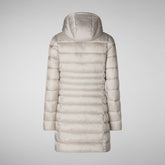 Women's Reese Hooded Puffer Coat in Rainy Beige | Save The Duck