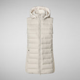 Woman's vest norah in rainy beige | Save The Duck