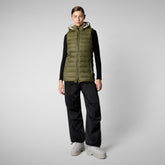 Woman's vest norah in dusty olive | Save The Duck