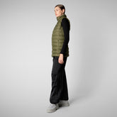 Women's vest norah in dusty olive | Save The Duck