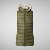 Women's vest norah in dusty olive | Save The Duck