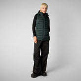 NORAH : GILET FEMME SAVE THE DUCK en GIGO en VERT NOIR | Save The Duck