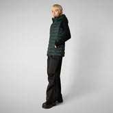 NORAH : GILET FEMME SAVE THE DUCK en GIGO en VERT NOIR | Save The Duck