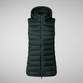 NORAH : GILET FEMME SAVE THE DUCK en GIGO en VERT NOIR | Save The Duck