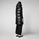 Gilet matelassé à capuche Iria pour femme en noir - Fashion Woman | Sauvez le canard