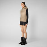 Women's Dia Vest in Dune Beige - All Save The Duck Products | Save The Duck