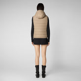 Women's Dia Vest in Dune Beige - All Save The Duck Products | Save The Duck