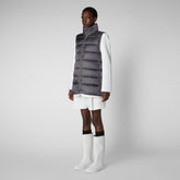 Women's Coral Puffer Vest in Purple Smoke | Save The Duck