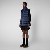Women's Coral Puffer Vest in Blue Black - Women's Collection | Save The Duck