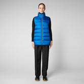 Women's Coral Puffer Vest in Blue Berry | Save The Duck