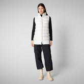 Woman's quilted vest Coral in Off White - Women's Icons | Save The Duck