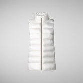 Woman's quilted vest Coral in Off White | Save The Duck