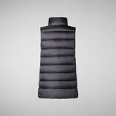 Woman's quilted vest Coral in EBONY GREY | Save The Duck