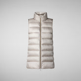 Women's quilted vest Coral in RAINY BEIGE | Save The Duck